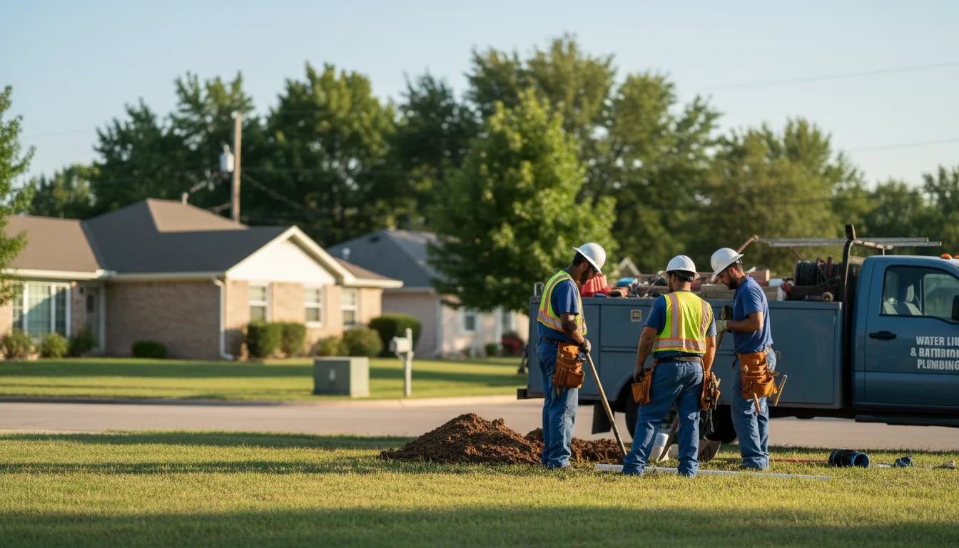 Residential water line and bathroom plumbing service in Landisburg, PA